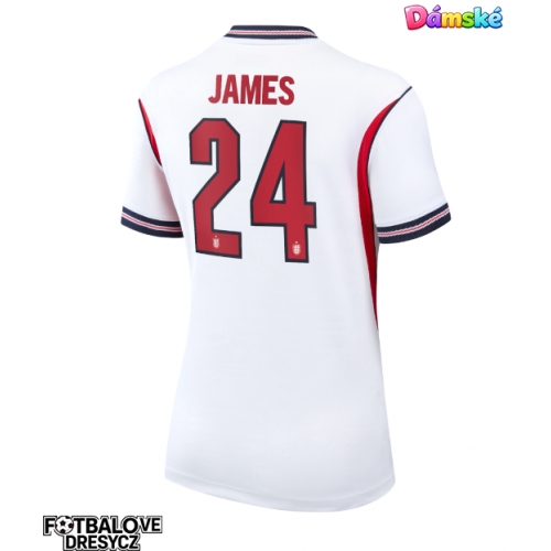 Anglie Reece James #24 Dámské Domácí Dres MS 2026 Krátký Rukáv Anglie Reece James #24 Dámské Domácí Dres MS 2026 Krátký Rukáv
